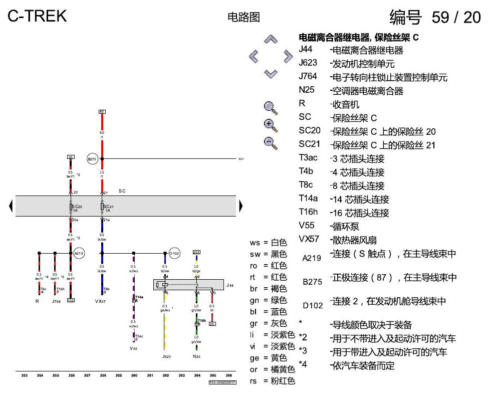 一汽大众宝来1.5 pq25 保险丝配置 , CSRA,CSTA,DCFA 电路图