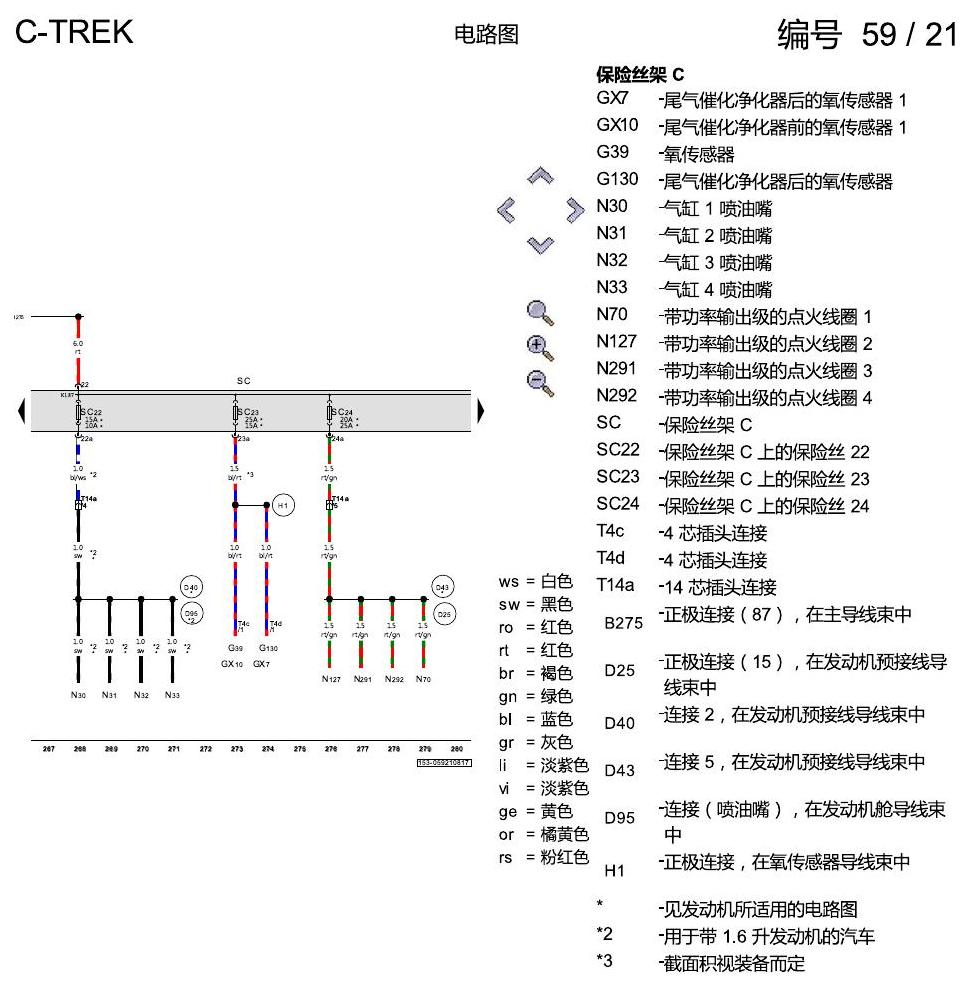 一汽大众宝来1.5 pq25 保险丝配置 , CSRA,CSTA,DCFA 电路图