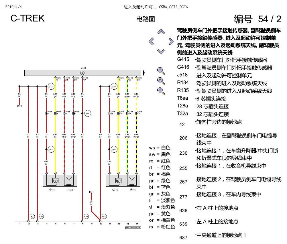一汽大众宝来1.5 pq25 进入及起动许可 , CSRA,CSTA,DCFA 电路图