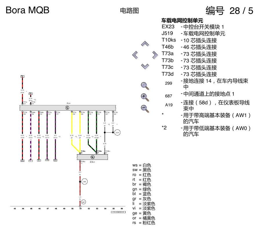 一汽大众宝来MQB 1.5 1.5 DJMG 汽油发动机 电路图