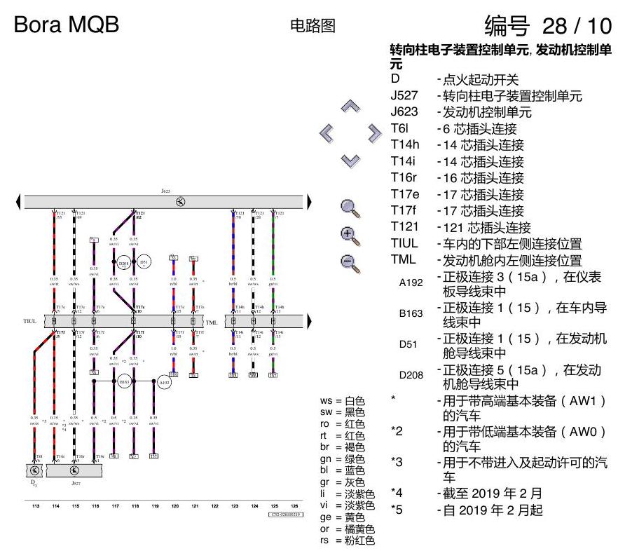 一汽大众宝来MQB 1.5 1.5 DJMG 汽油发动机 电路图
