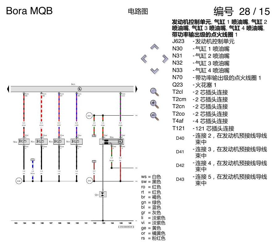 一汽大众宝来MQB 1.5 1.5 DJMG 汽油发动机 电路图