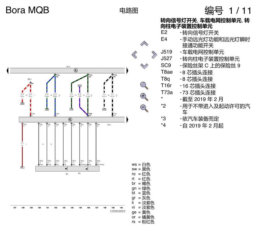 一汽大众宝来MQB 1.5 基本装备 AW1 电路图