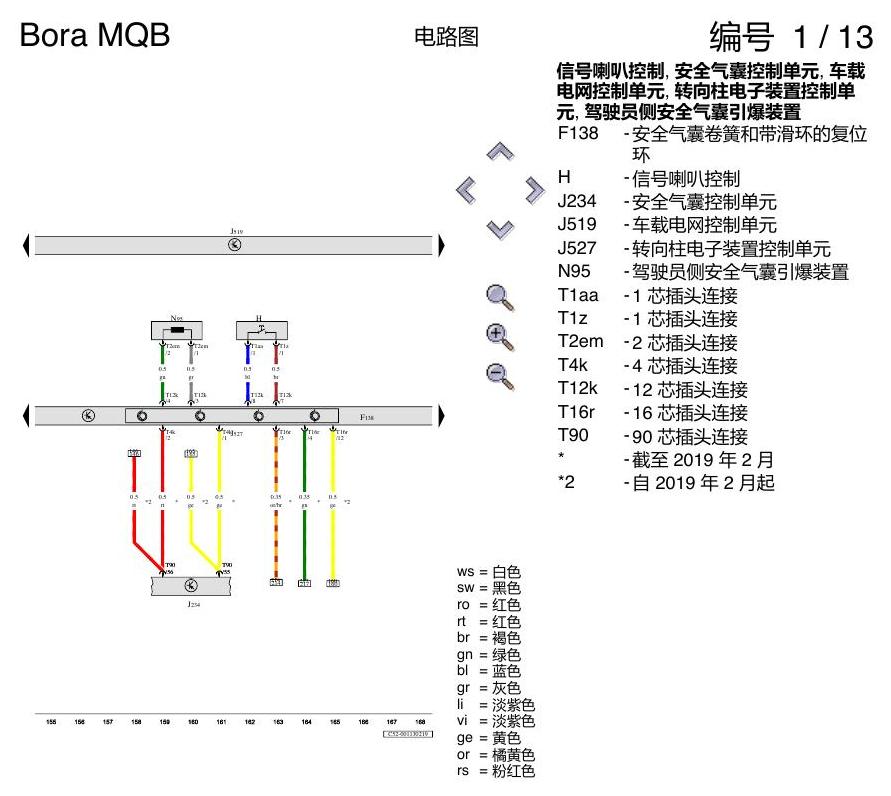 一汽大众宝来MQB 1.5 基本装备 AW1 电路图