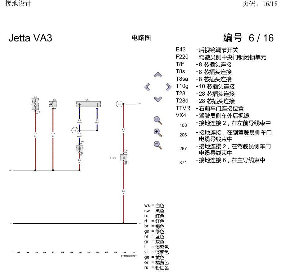 一汽大众捷达VA3 电路图 接地设计 电路图