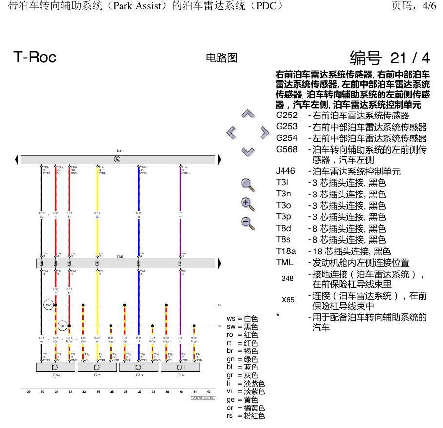 一汽大众探戈 PDC 电路图