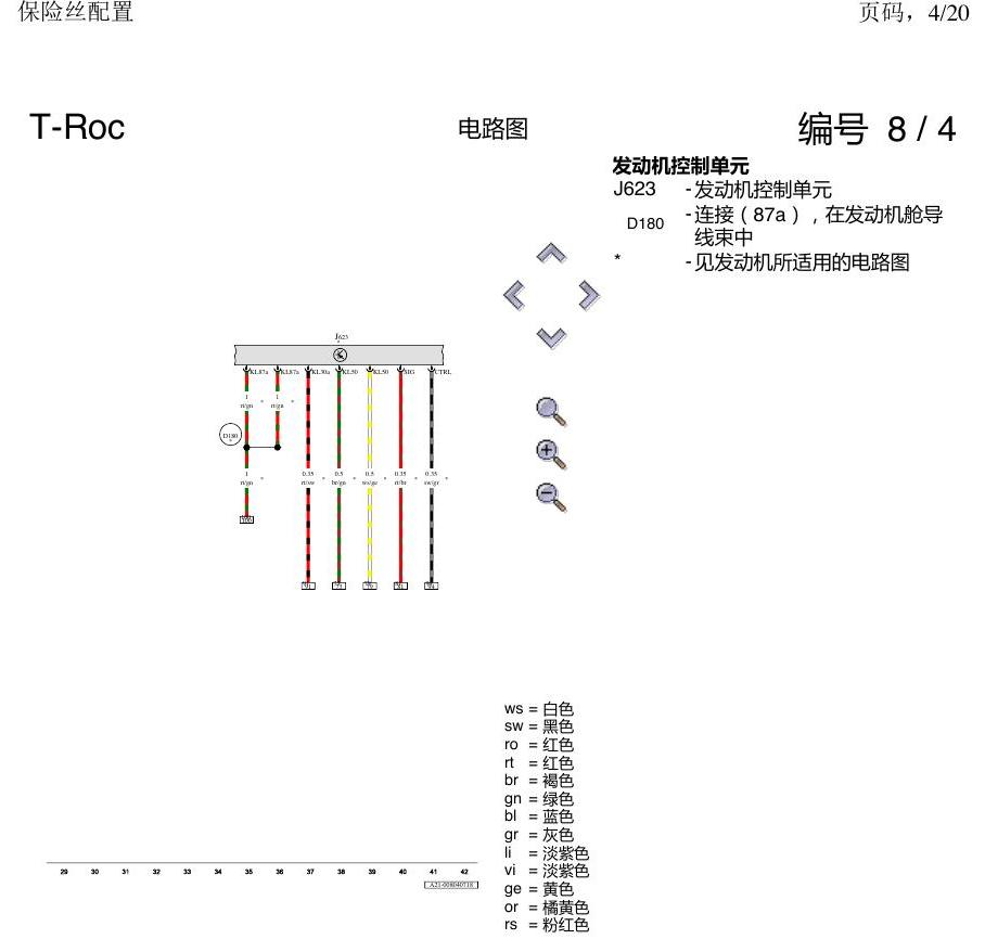 一汽大众探戈 保险丝配置 电路图