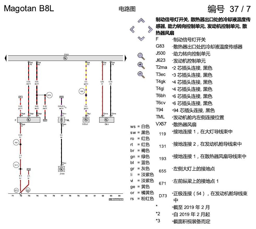 一汽大众迈腾 B8 1.4 发动机 CSSA 电路图