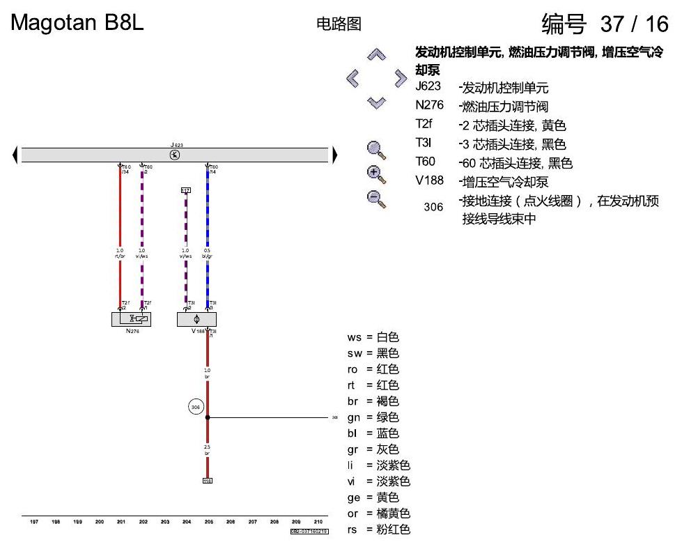 一汽大众迈腾 B8 1.4 发动机 CSSA 电路图