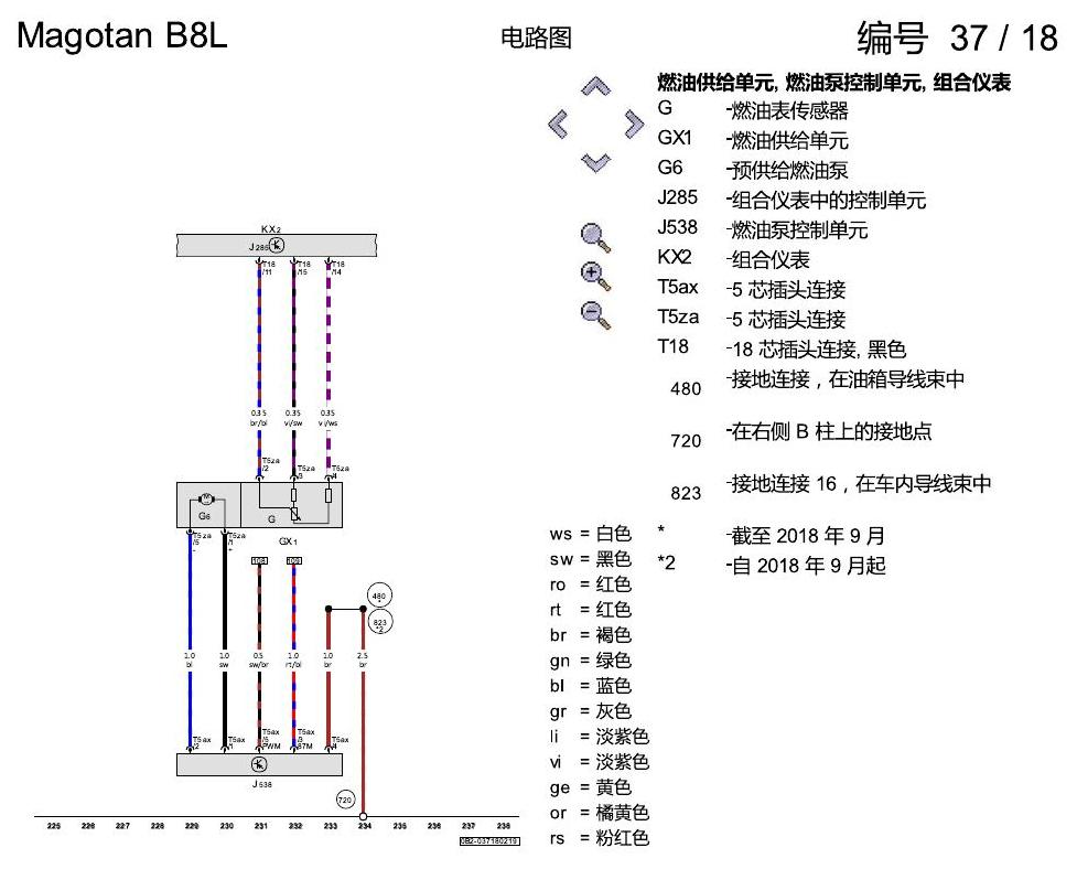 一汽大众迈腾 B8 1.4 发动机 CSSA 电路图