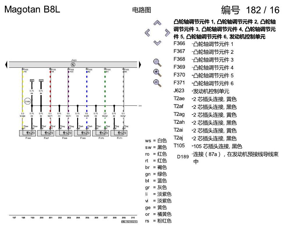 一汽大众迈腾 B8 2.0 升汽油发动机 , DBFC 电路图