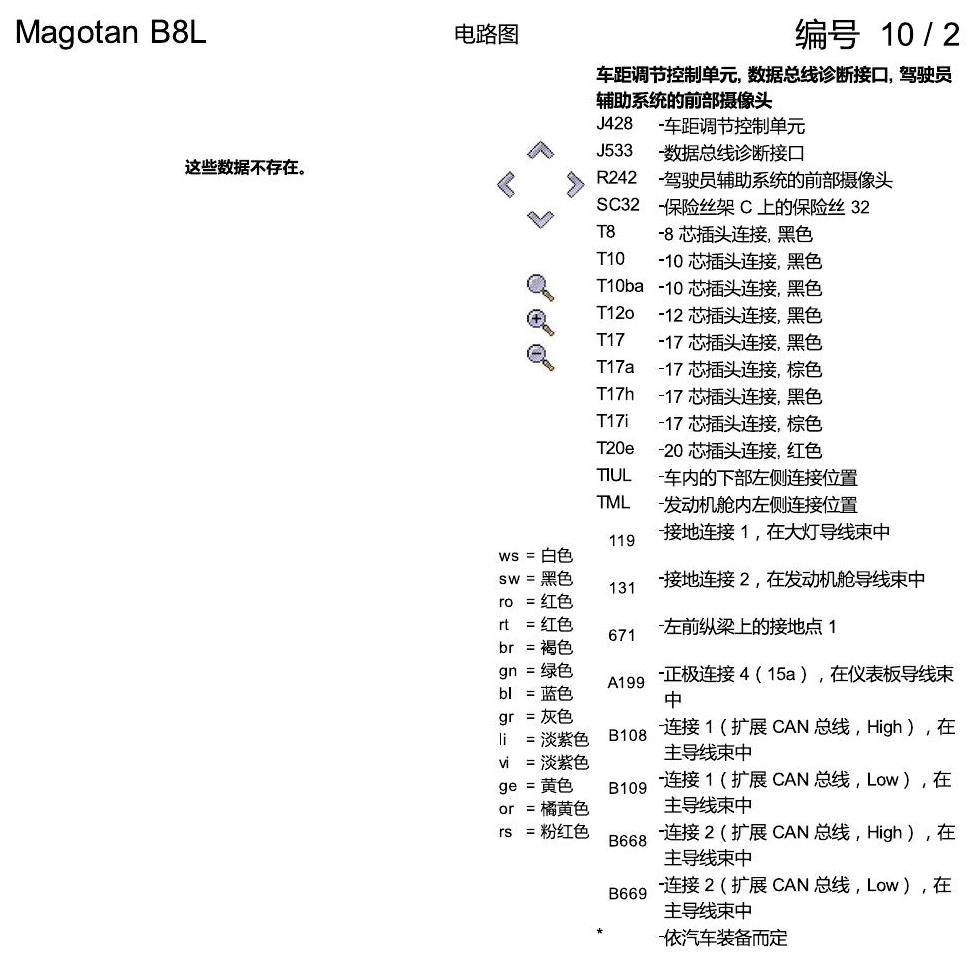 一汽大众迈腾 B8 ACC 电路图