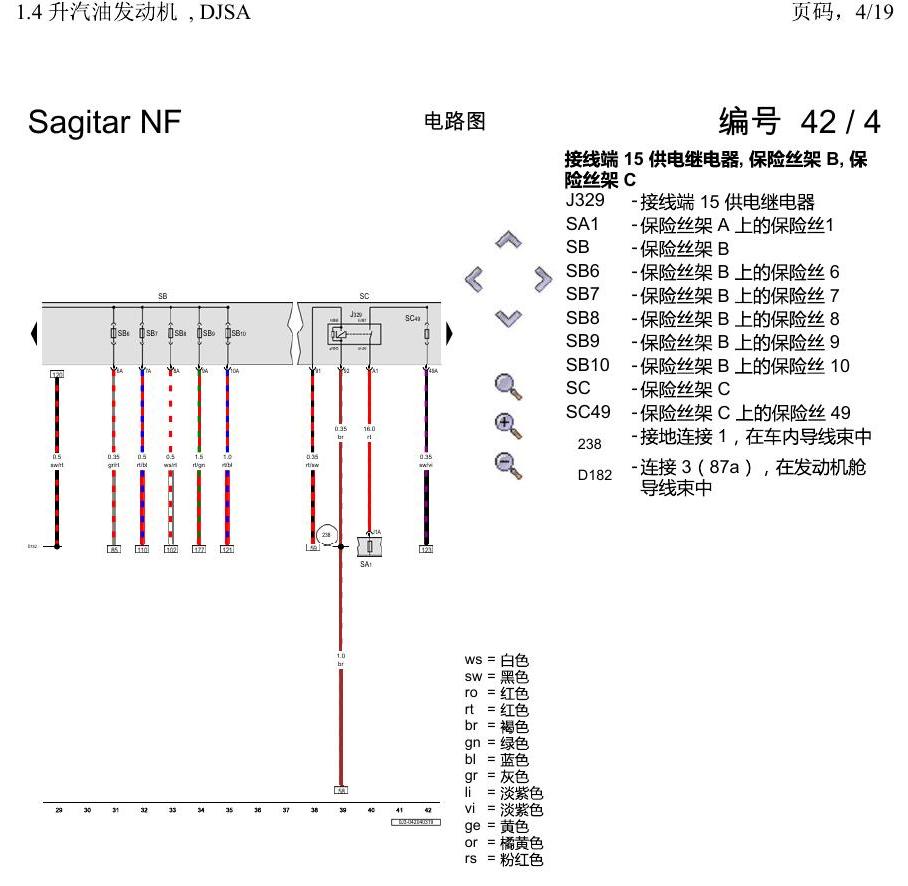 一汽大众速腾 MQB 1.4 升汽油发动机 , DJSA 电路图