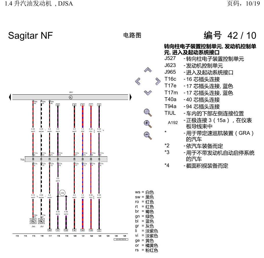 一汽大众速腾 MQB 1.4 升汽油发动机 , DJSA 电路图