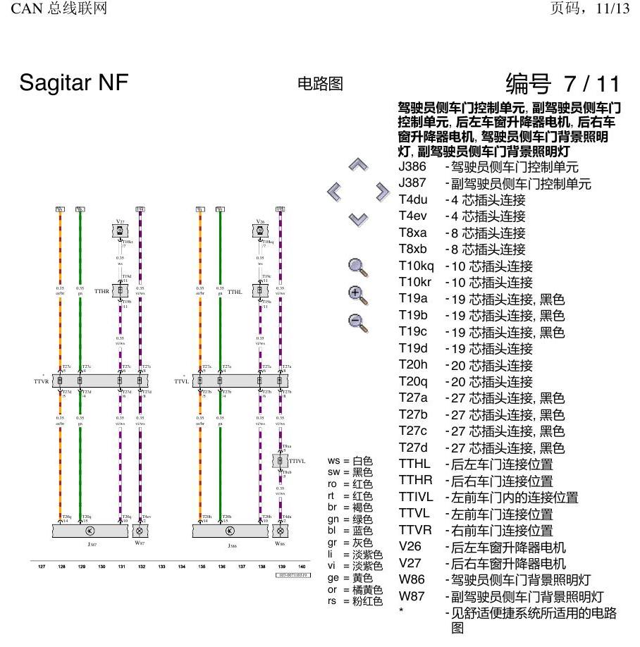 一汽大众速腾 MQB CAN总线 电路图