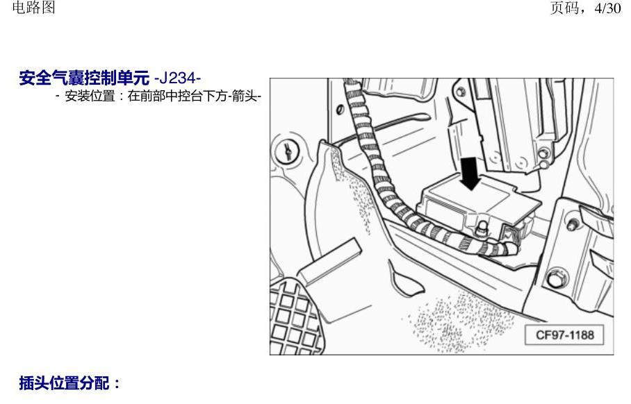 一汽大众速腾 MQB 前部的控制单元 电路图