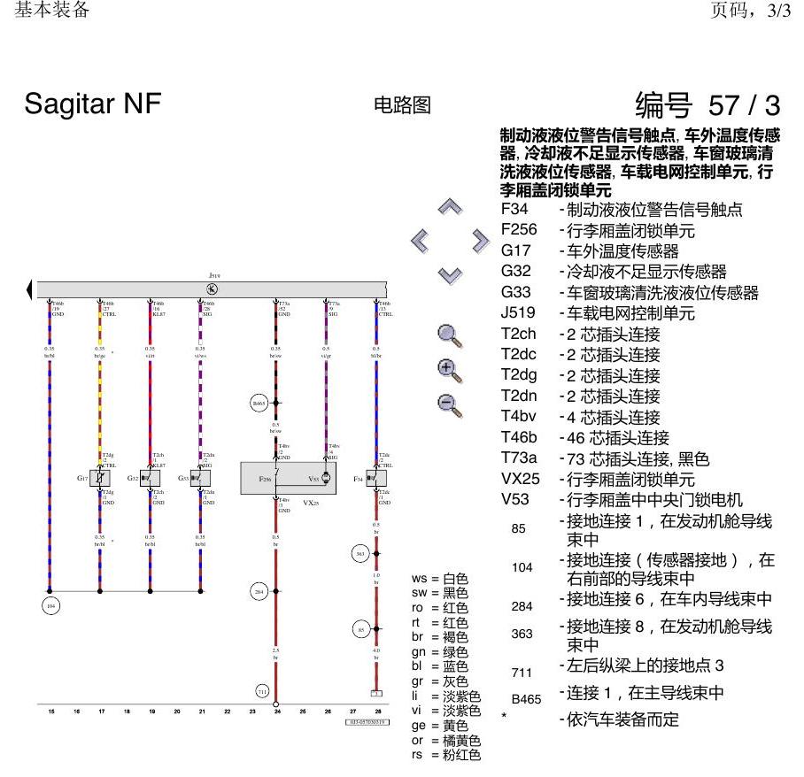 一汽大众速腾 MQB 基本装备 电路图