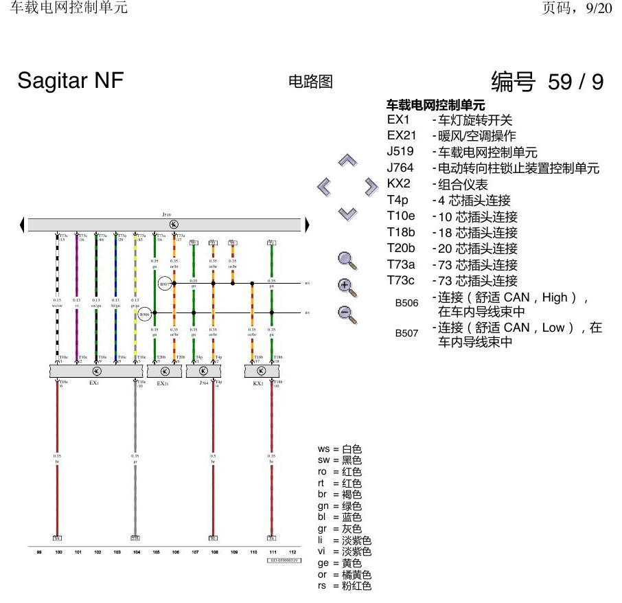 一汽大众速腾 MQB 车载电网控制单元 电路图