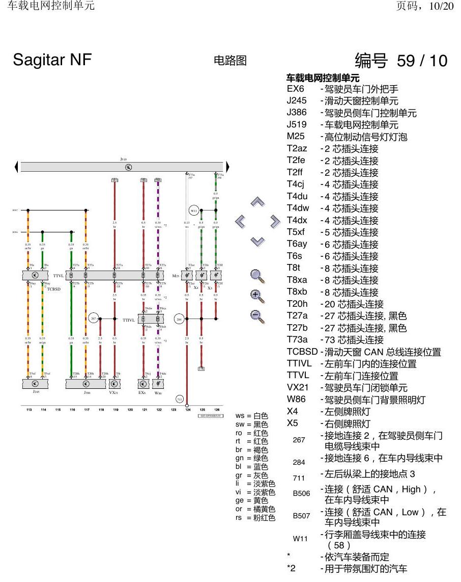 一汽大众速腾 MQB 车载电网控制单元 电路图