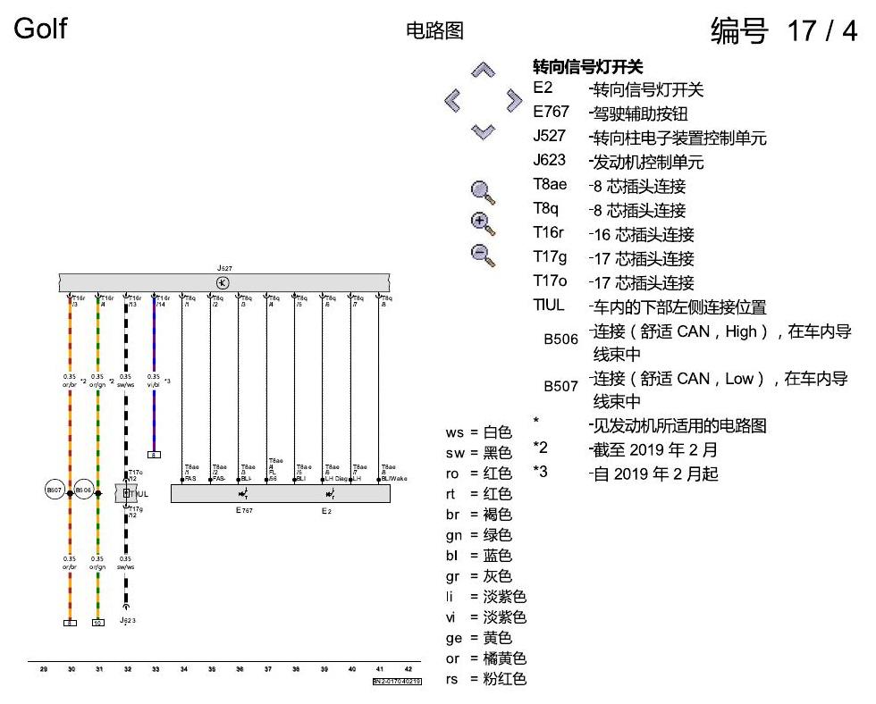 一汽大众高尔夫7 ACC 电路图