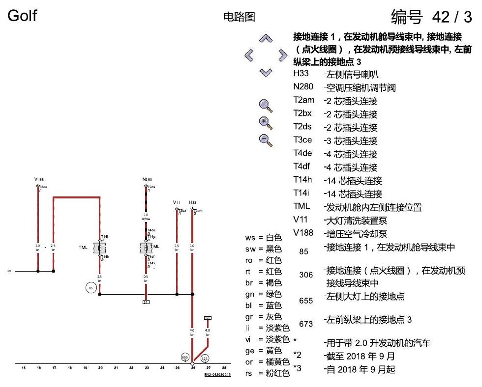 一汽大众高尔夫7 接地设计 电路图
