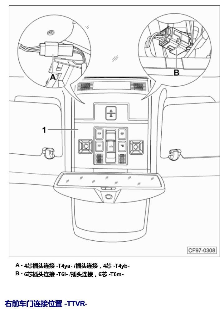 一汽大众高尔夫嘉旅 插头 电路图