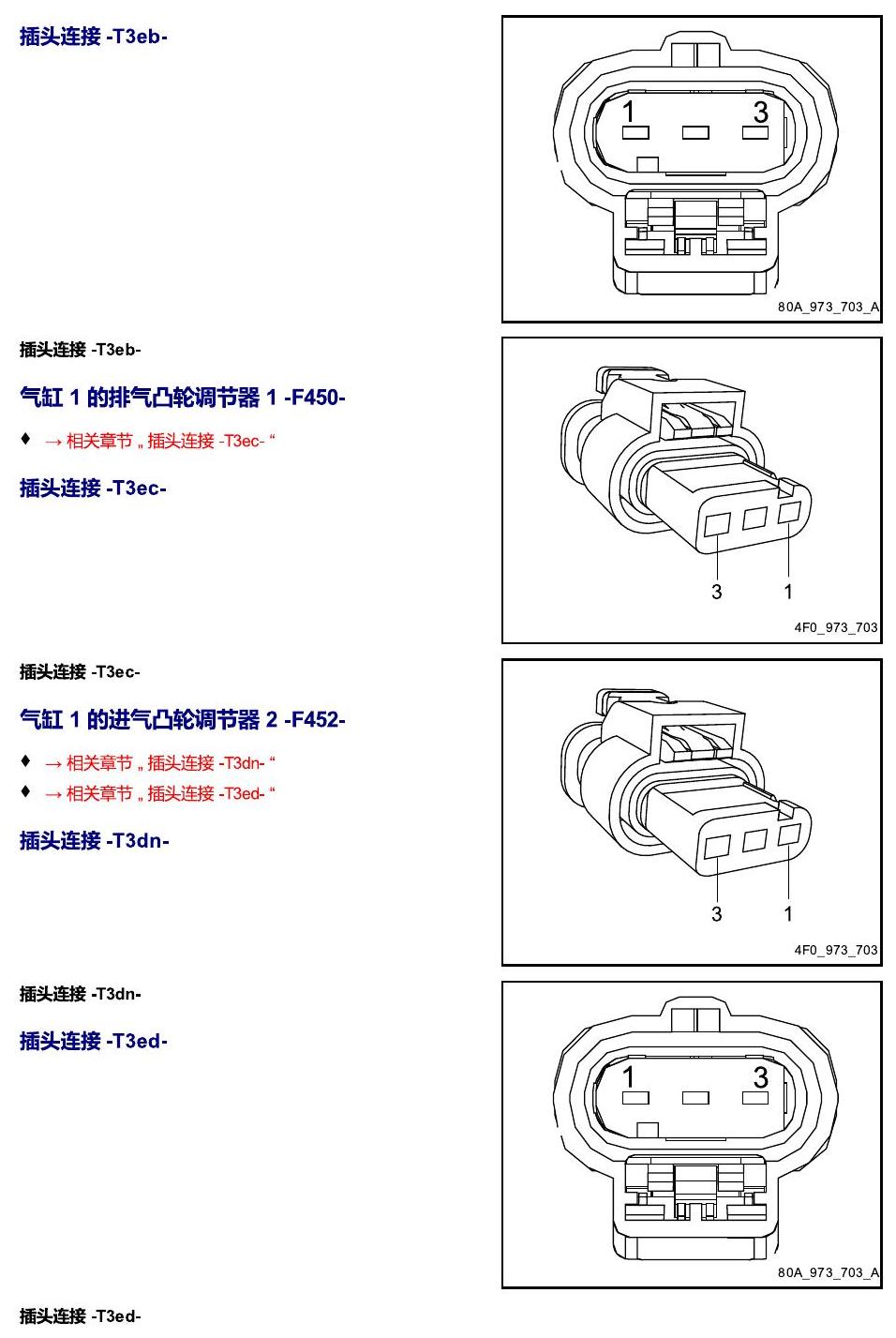 进口大众途锐 以 F 开头的零件 电路图