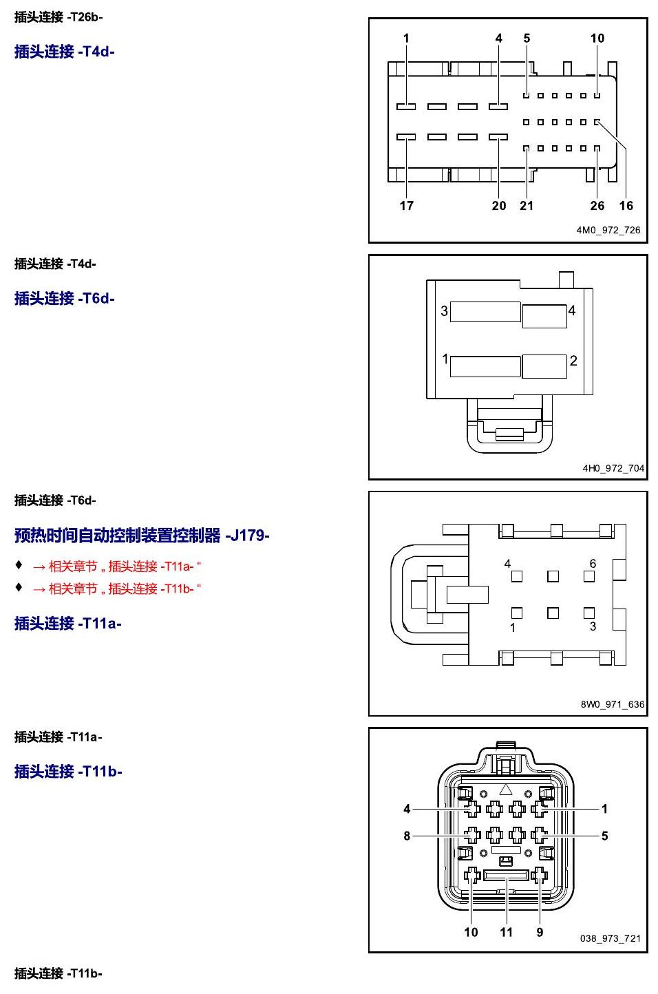 进口大众途锐 以 J 开头的零件 电路图