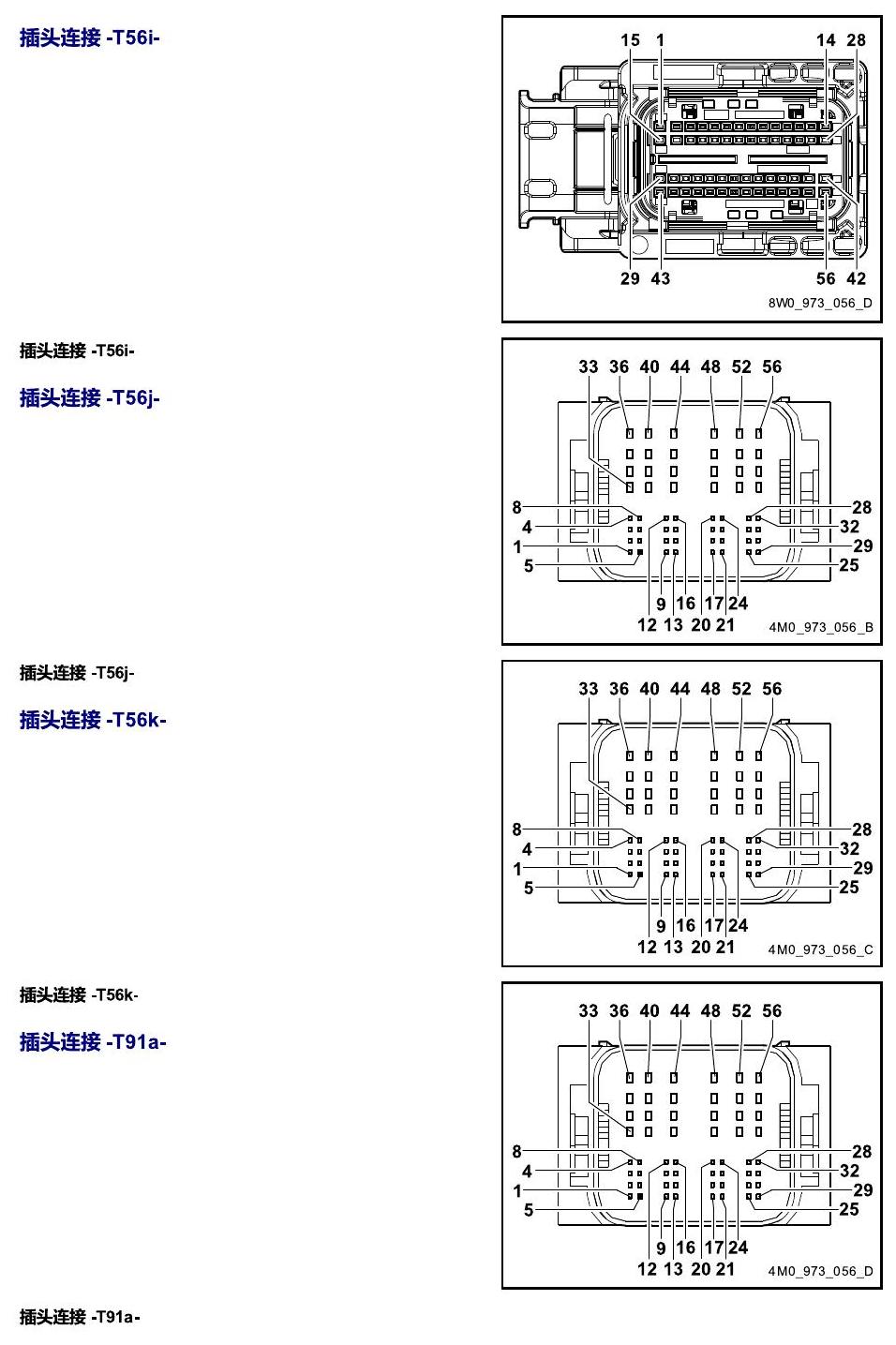 进口大众途锐 以 J 开头的零件 电路图