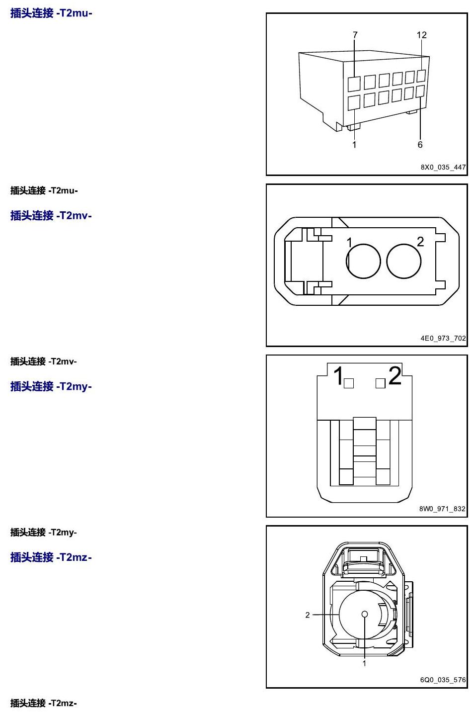 进口大众途锐 以 J 开头的零件 电路图