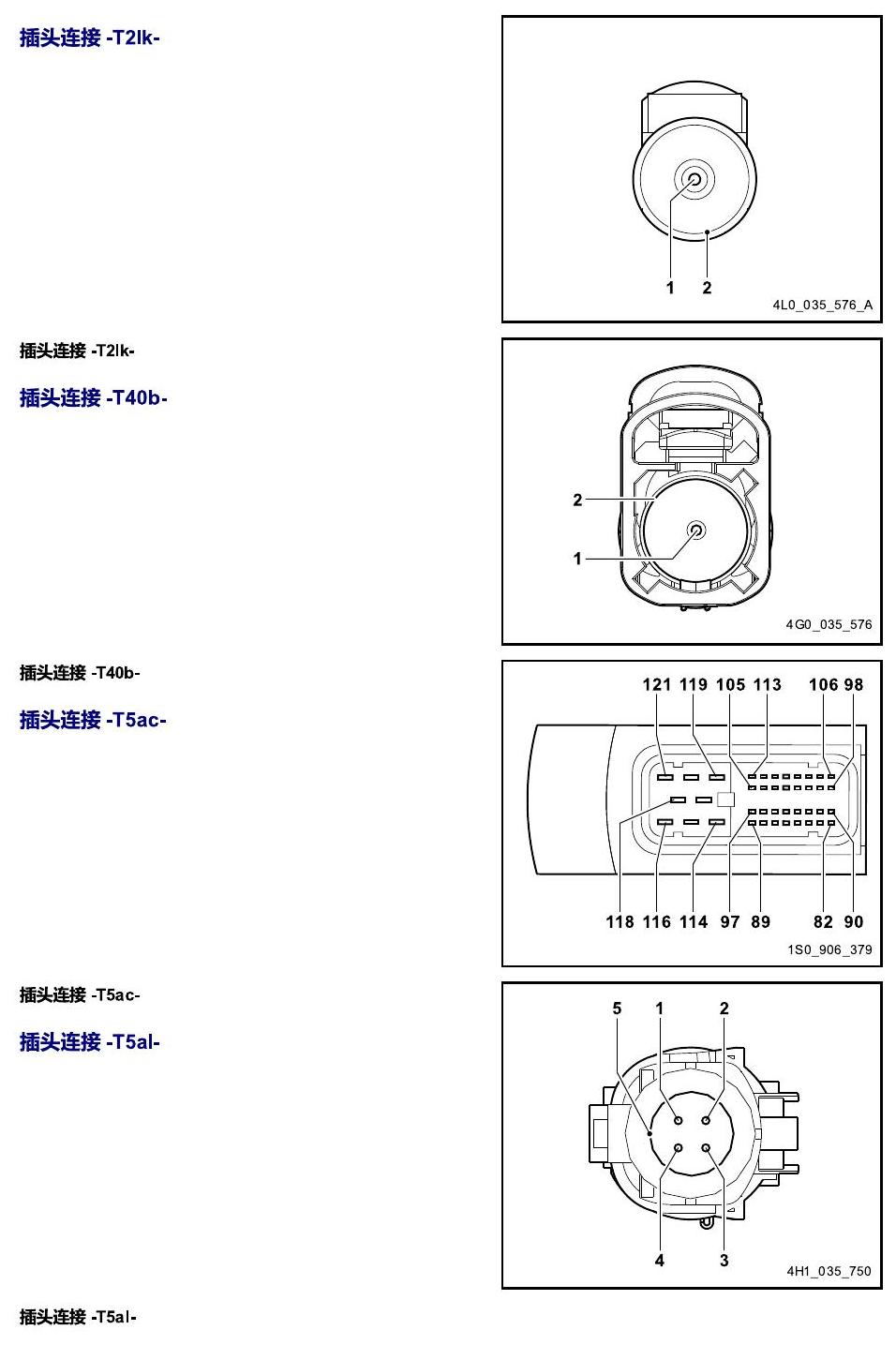 进口大众途锐 以 J 开头的零件 电路图