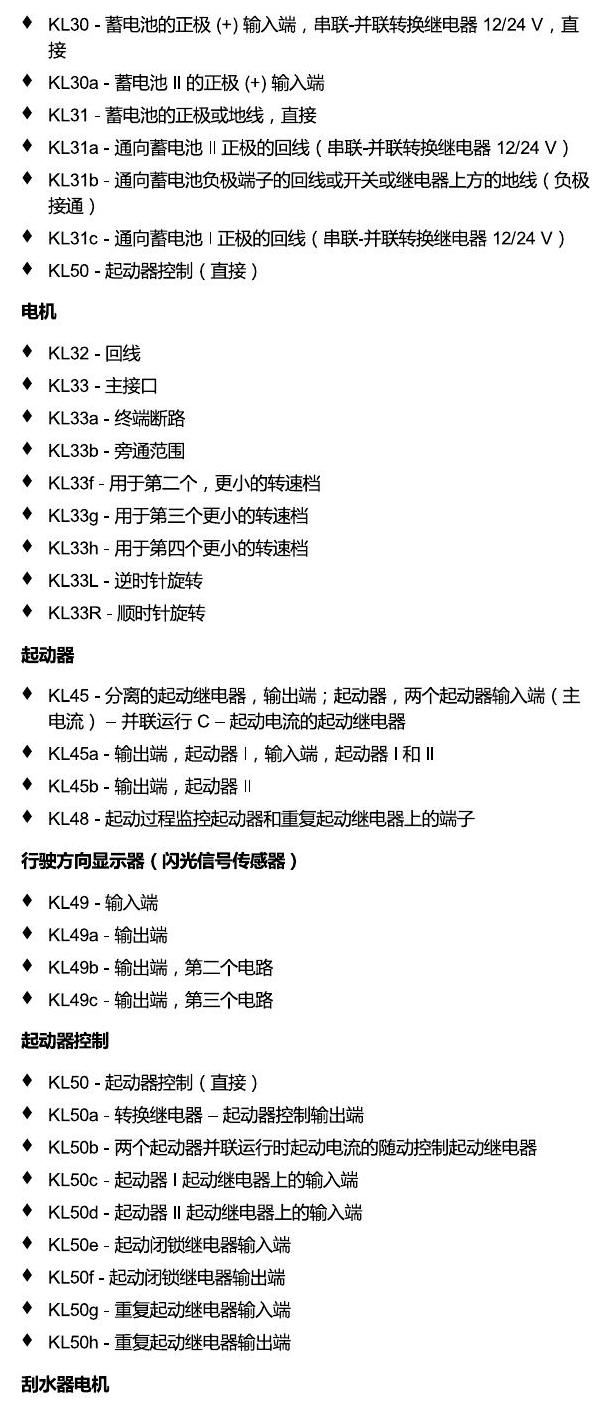 进口大众途锐 简要信息 电路图