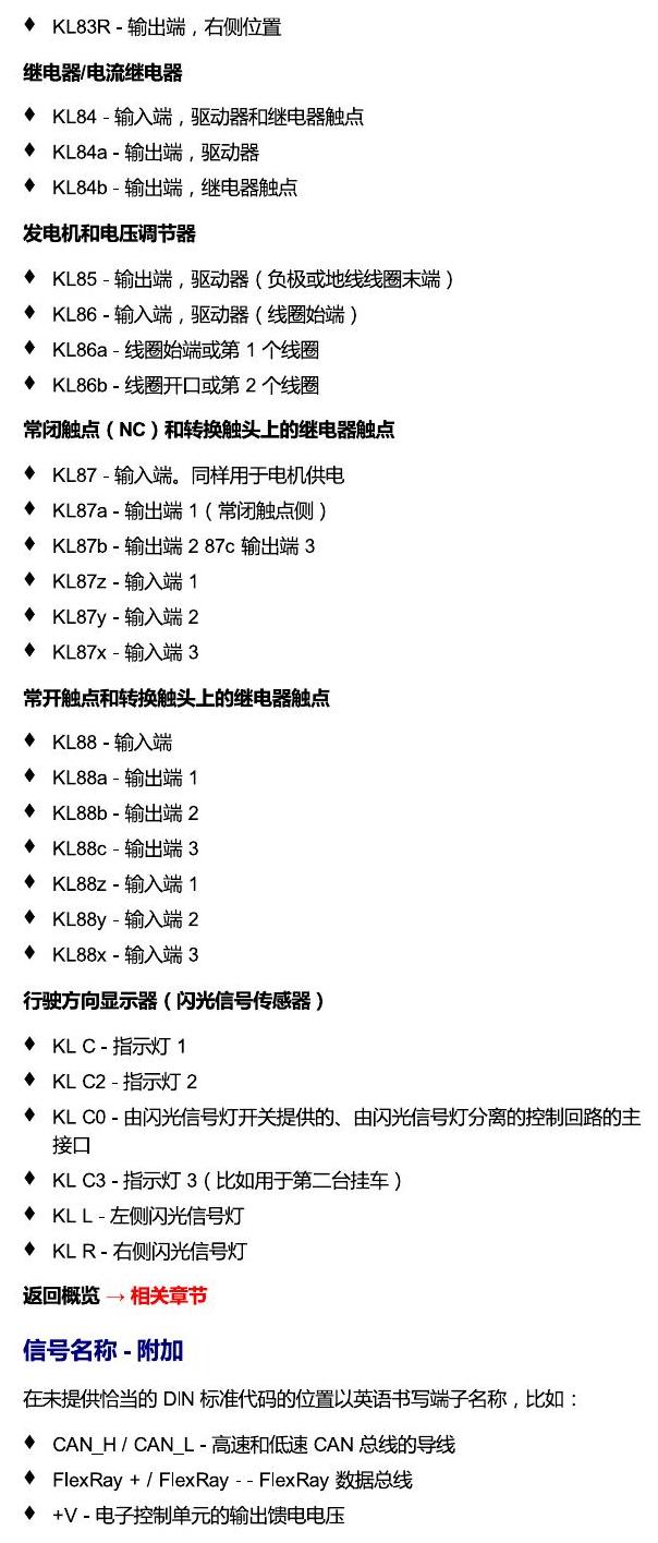 进口大众途锐 简要信息 电路图