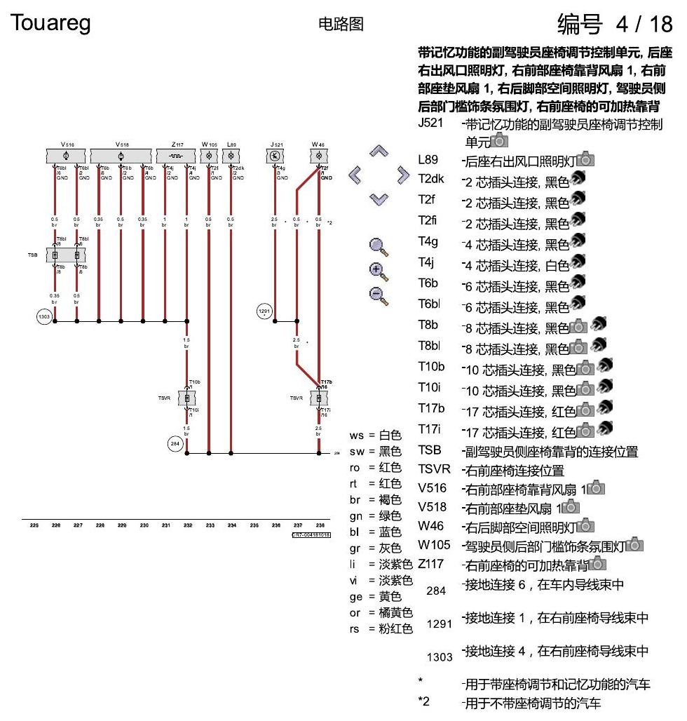 进口大众途锐 接地设计 电路图