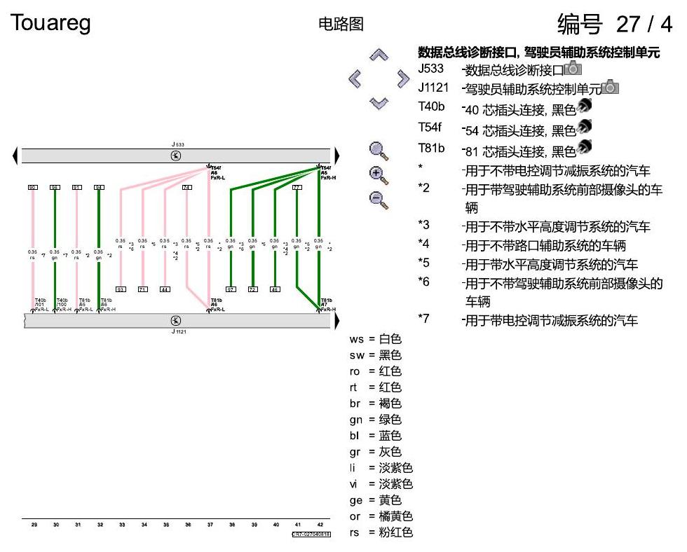 进口大众途锐 数据总线联网 电路图