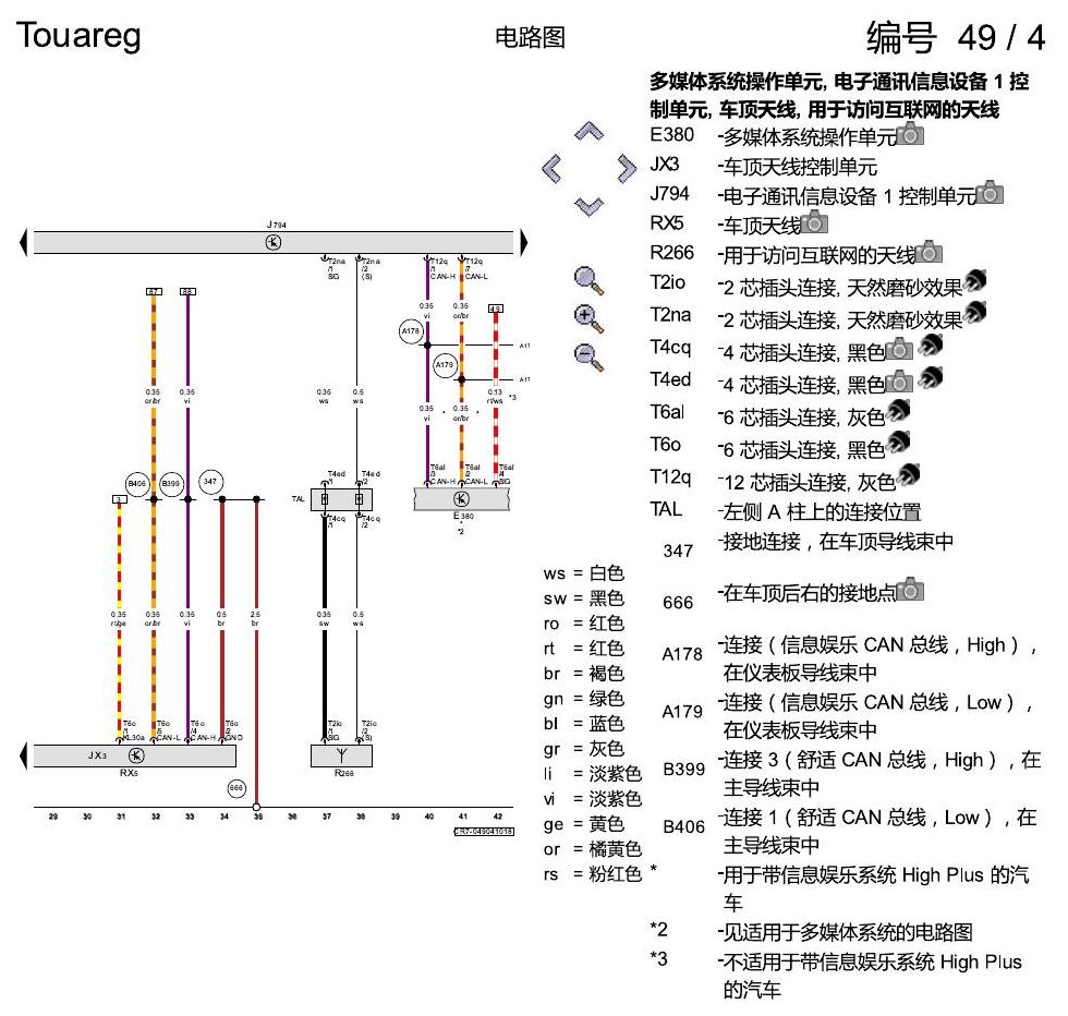 进口大众途锐 移动电话系统 , (9IJ),(9IN),(9ZC),(9ZK),(9ZX) 电路图