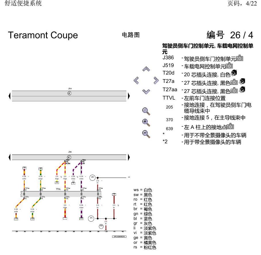 上海大众19途昂 电路图 舒适便捷系统 电路图