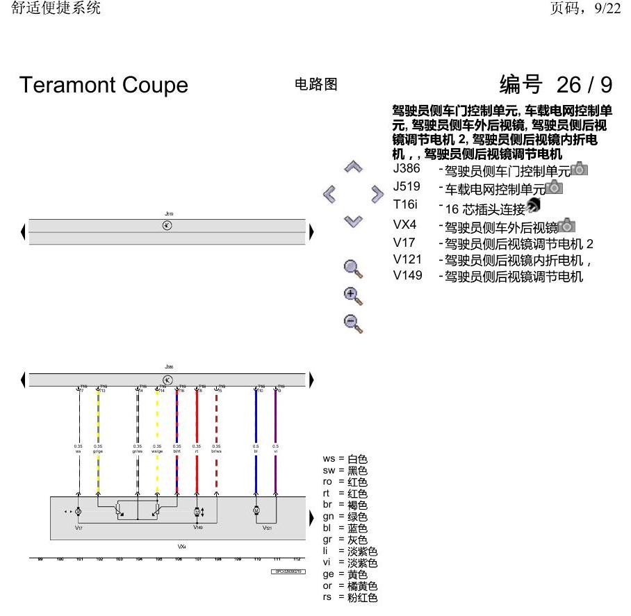 上海大众19途昂 电路图 舒适便捷系统 电路图