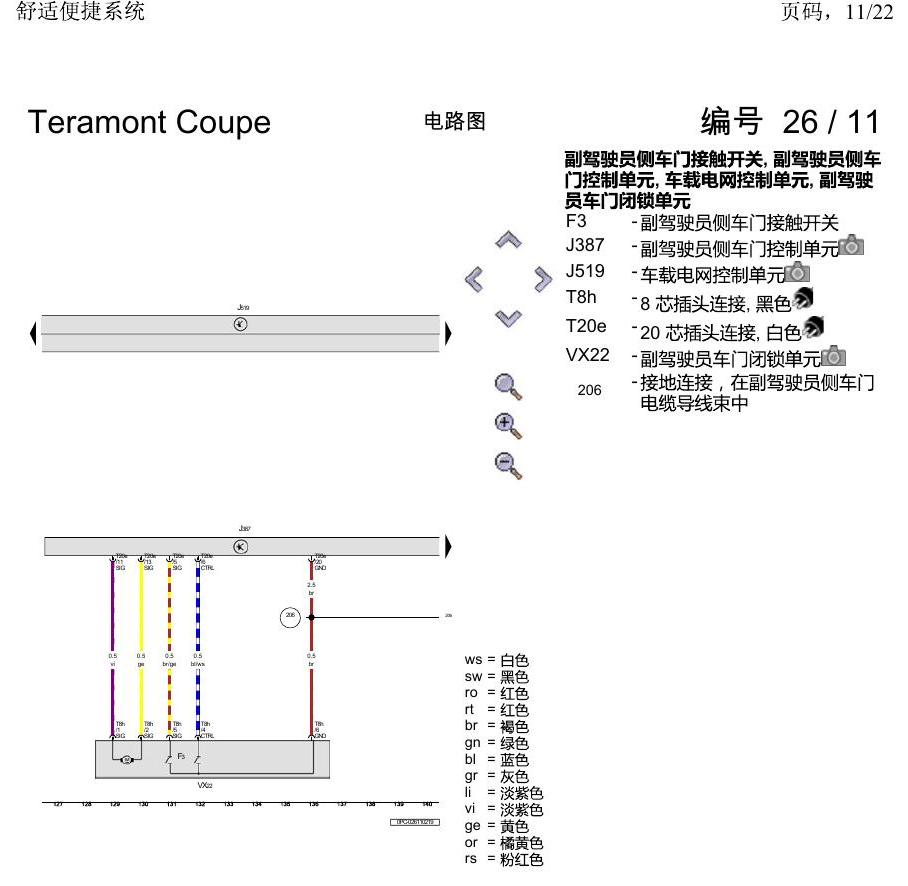 上海大众19途昂 电路图 舒适便捷系统 电路图