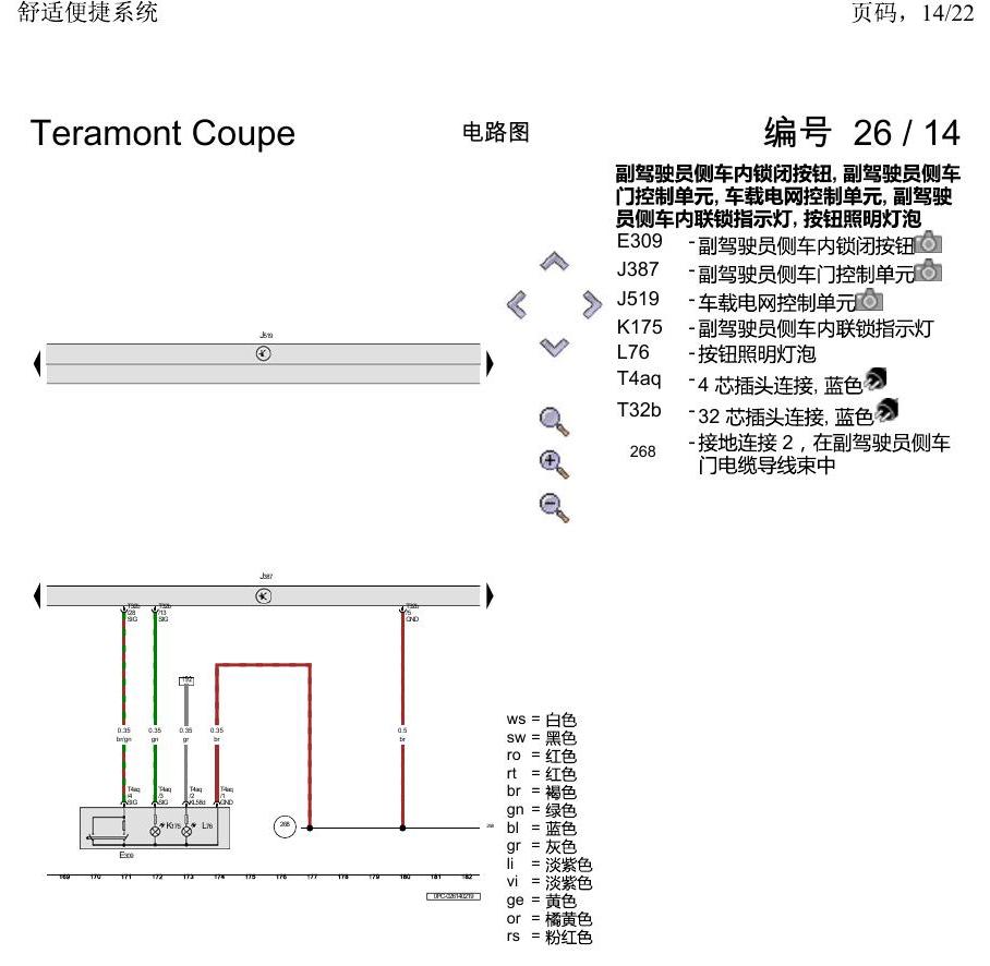 上海大众19途昂 电路图 舒适便捷系统 电路图