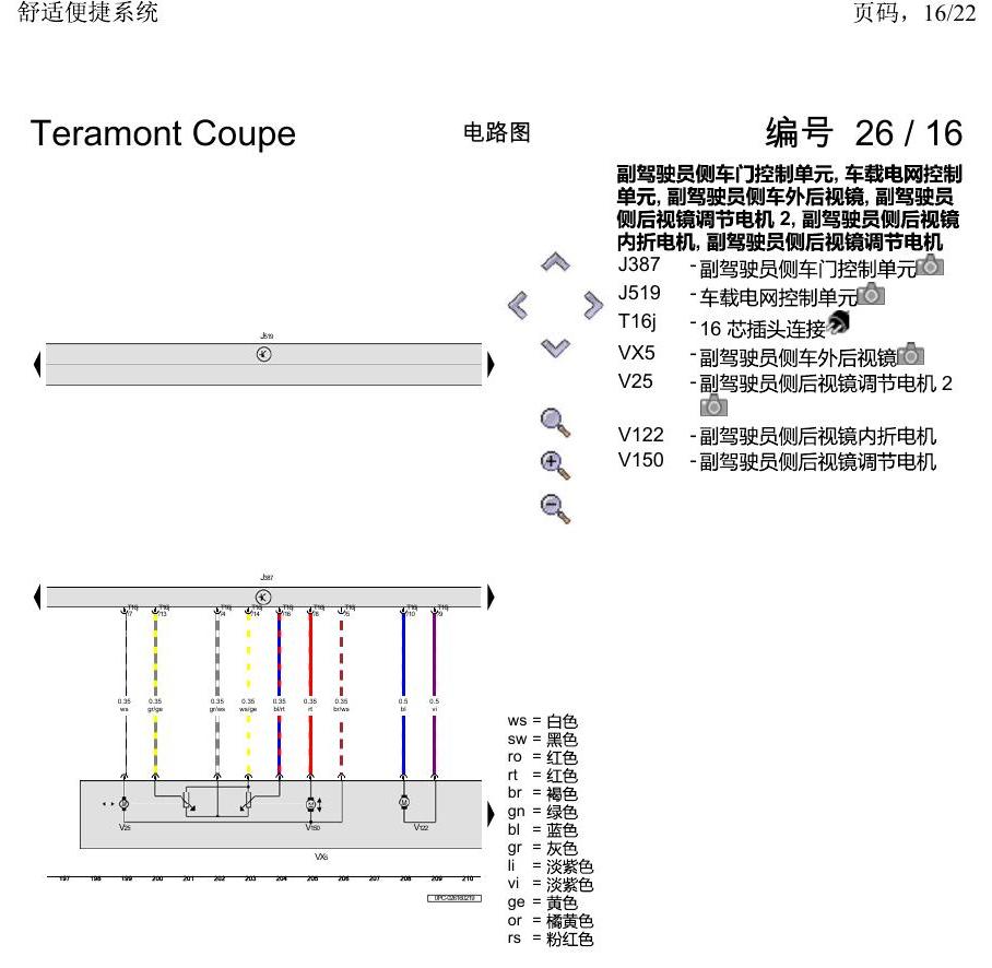 上海大众19途昂 电路图 舒适便捷系统 电路图