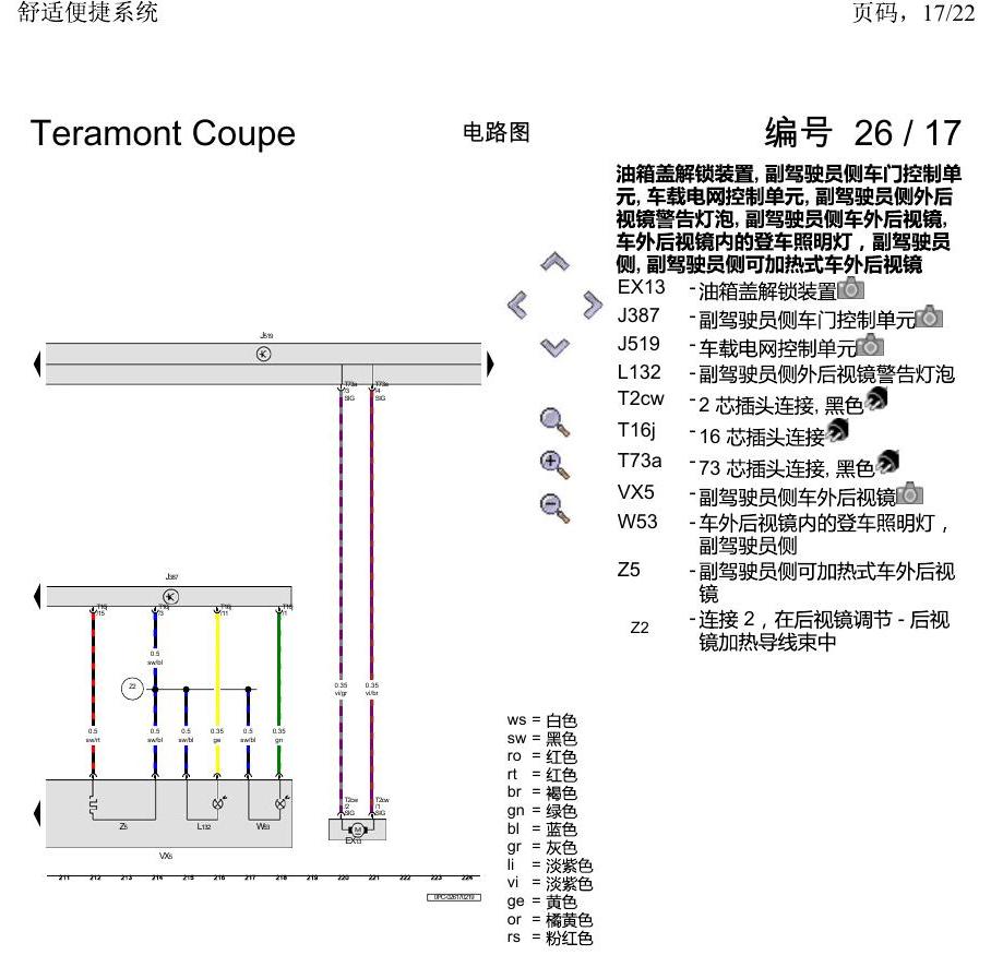 上海大众19途昂 电路图 舒适便捷系统 电路图