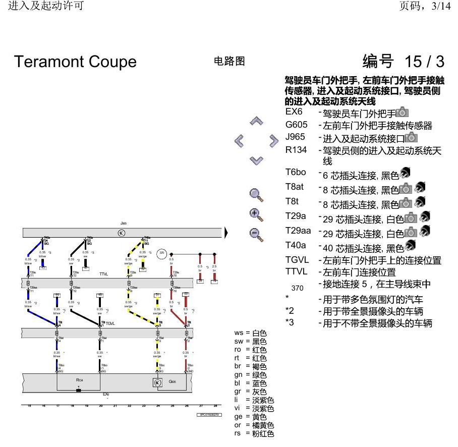 上海大众19途昂 电路图 进入及起动许可 电路图