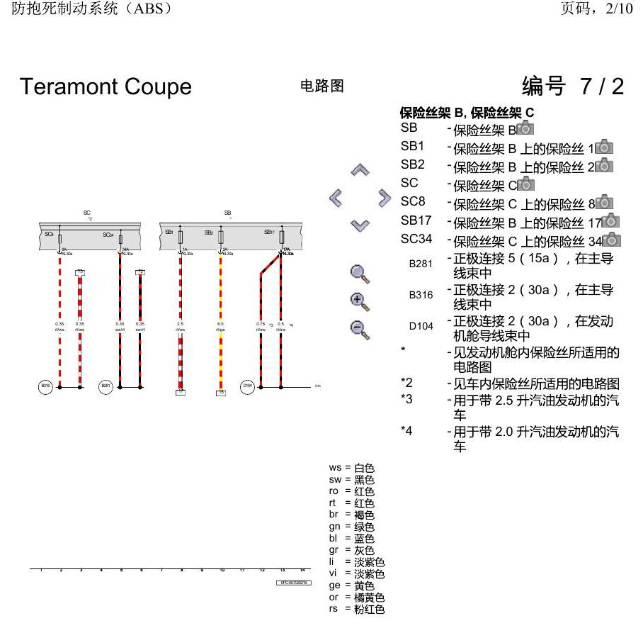 上海大众19途昂 电路图 防抱死制动系统(ABS) 电路图