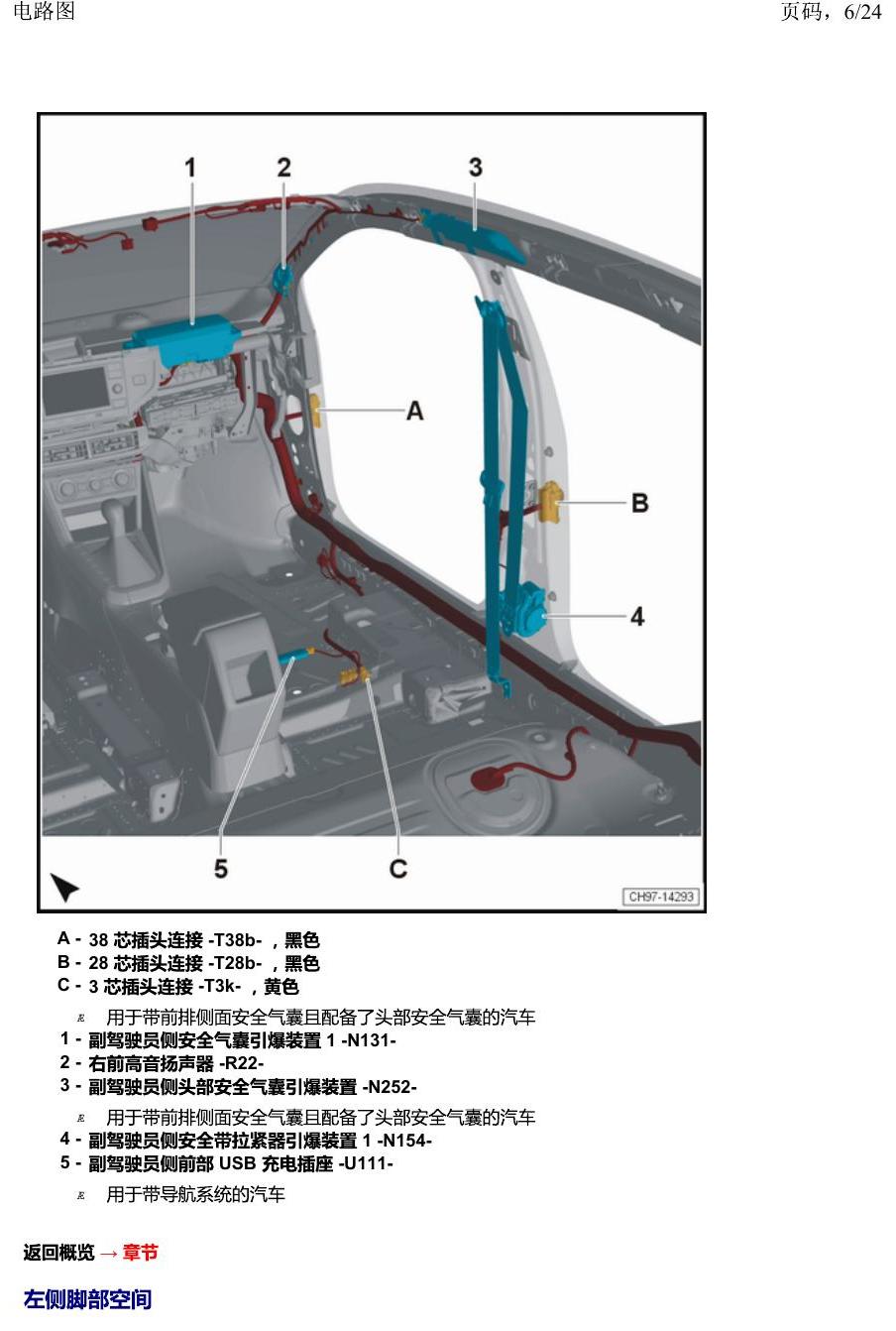 上海大众2020 POLO 安装位置 汽车中部 电路图