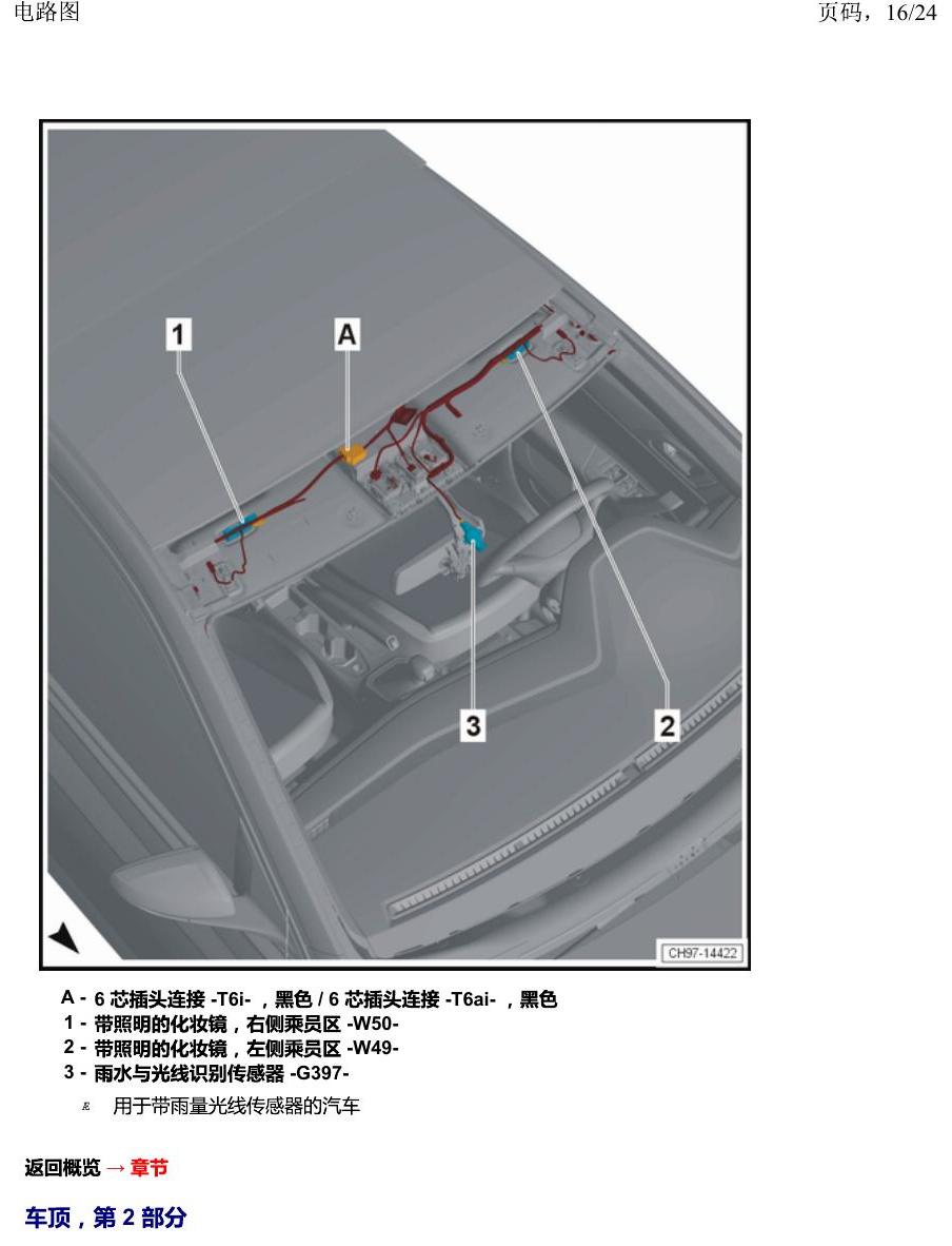 上海大众2020 POLO 安装位置 汽车中部 电路图