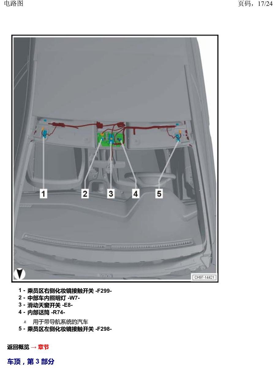 上海大众2020 POLO 安装位置 汽车中部 电路图