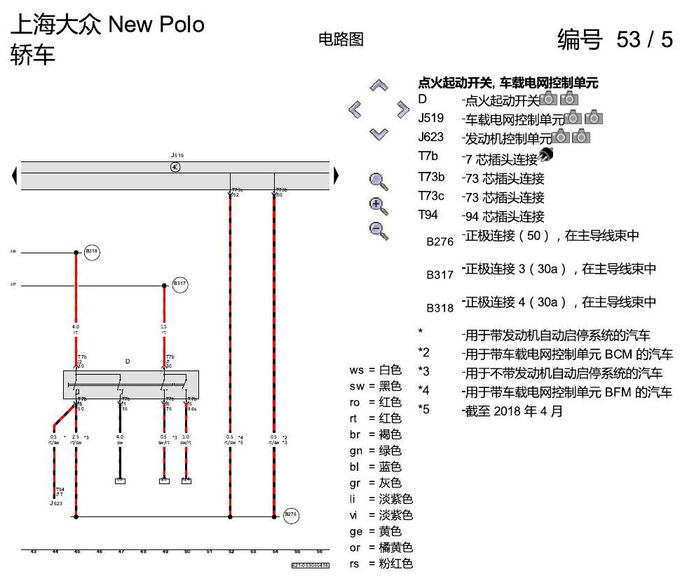 上海大众POLO 1.5 PQ25 基本装备 电路图