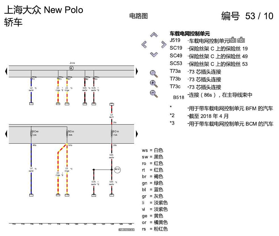 上海大众POLO 1.5 PQ25 基本装备 电路图