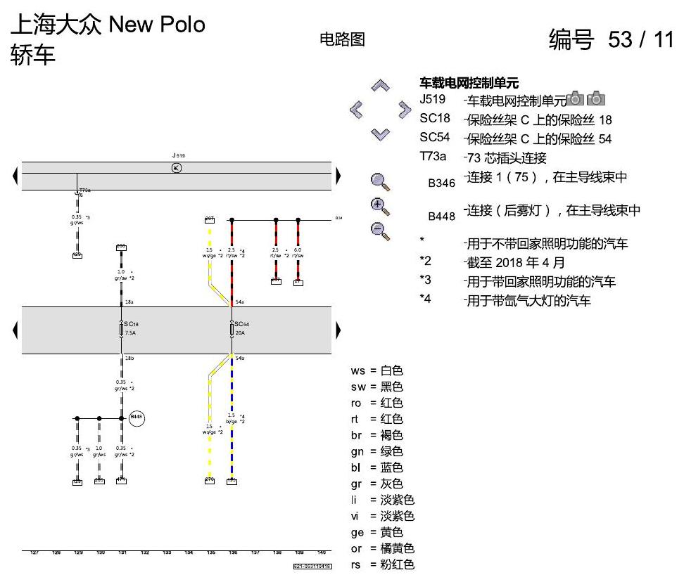 上海大众POLO 1.5 PQ25 基本装备 电路图